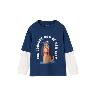 T-shirt manches longues effet superposé VERTBAUDET