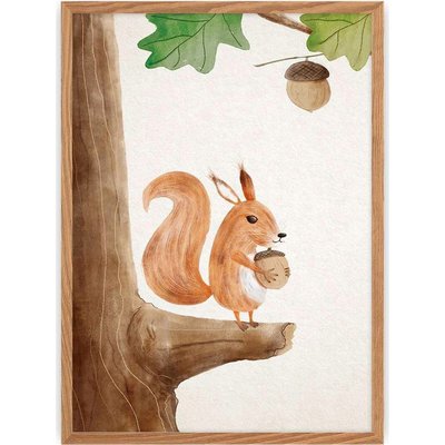 Tableau en bois, écureuil, Forest Story RECOLLECTION