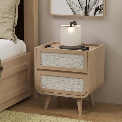Ozen Stone & Mango Wood Side Table ÉDITÉ