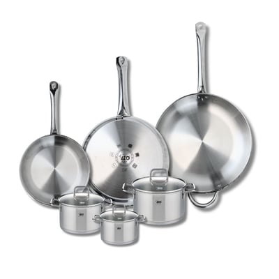 3 poêles 24/28/32cm + 3 faitouts 12/14/16cm PROFI CITRIN ELO