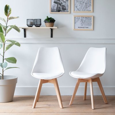 Lot de 2 chaises scandinaves, NORA HAPPY GARDEN