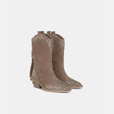 Bottines à franges à bout pointu ALMA EN PENA