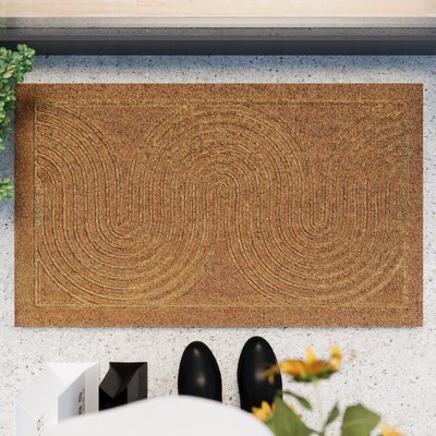 Paillasson Coco Motif Ondulé Moderne , RETRO FLOW WECON HOME
