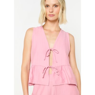 Blouse rayée nouée à volants LOLALIZA
