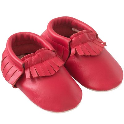 Chaussons cuir souple à franges TICHOUPS