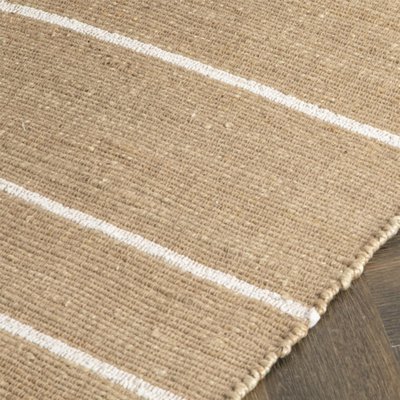 Tapis en jute rayé rectangulaire RECOLLECTION