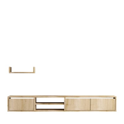 Meuble TV suspendu 3 portes en bois L180cm- AIRO DRAWER