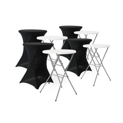 Table de réception pliante acier avec housse de protection (lot de 4) GALA + HOUSSE X4 SWEEEK