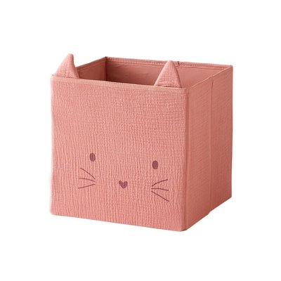 Lot de 2 bacs de rangement animaux gaze de coton VERTBAUDET