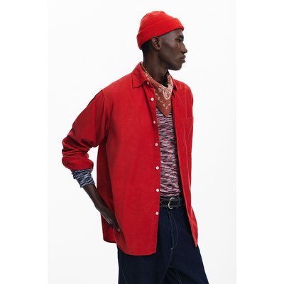 Chemise rouge brodée DESIGUAL