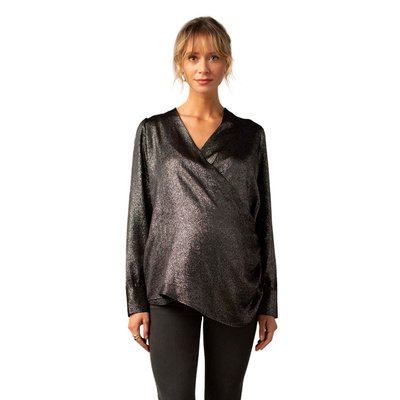 Blouse cache-coeur de grossesse effet irisé ENVIE DE FRAISE