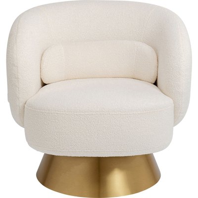 Fauteuil pivotant en polyester bouclé, ORION KARE DESIGN