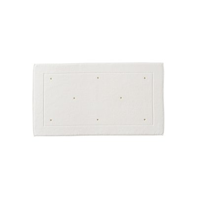 Tapis de bain coton ZEPHIRE CARRE BLANC