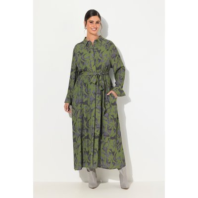 Robe maxi coupe évasée. Col chemise ULLA POPKEN
