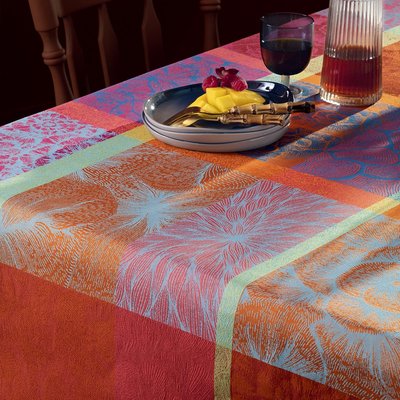 Nappe pur coton enduit imperméable MILLE PETALES GARNIER-THIEBAUT