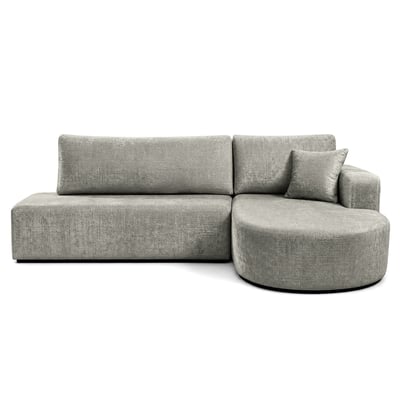 Canapé angle droit convertible velours texturé, MIRO BEST MOBILIER