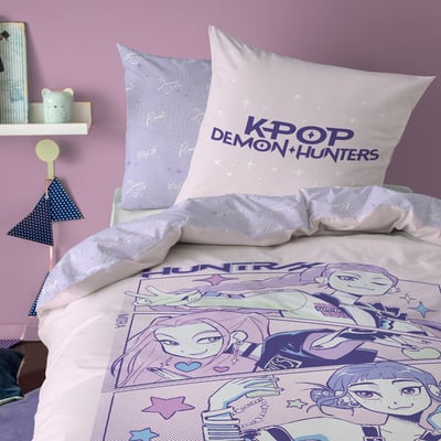 Parure de lit imprimée, KPOP DEMON HUNTERS COMPACT MATT ET ROSE