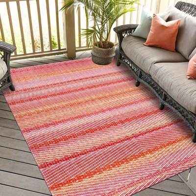 Tapis extérieur tissé kilim rectangle SEMA UN AMOUR DE TAPIS