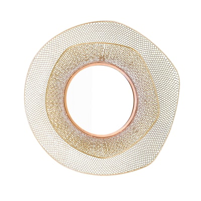 Miroir forme organique en métal avec relief, LAWI OVIALA
