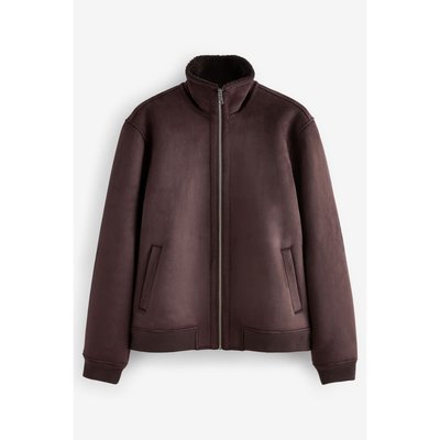 Veste aspect daim zippée doublée NEXT