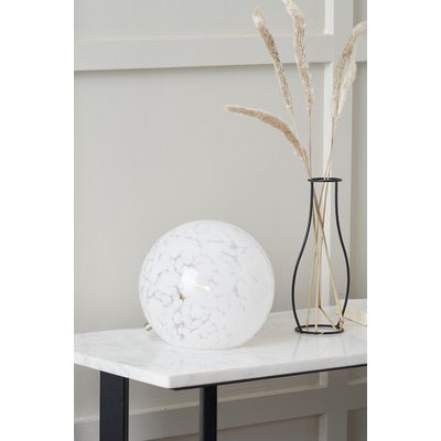 Speckled White Glass Spherical Table Lamp SO'HOME