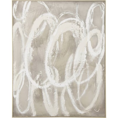 Tableau abstrait anneaux sur toile encadrée RECOLLECTION