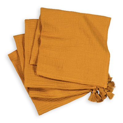 Lot de 4 serviettes de table gaze de coton, Kumla LA REDOUTE INTERIEURS