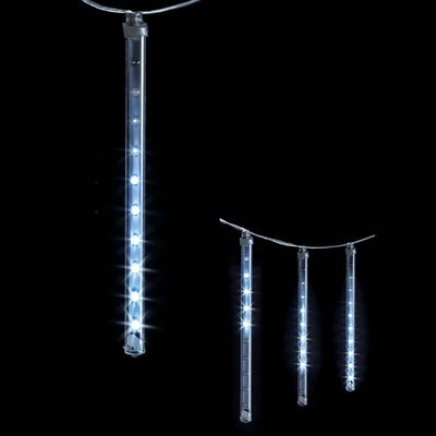 Rideau de façade extérieur 10 tubes blanc froid 100 LED + transfo FEERIC LIGHTS & CHRISTMAS