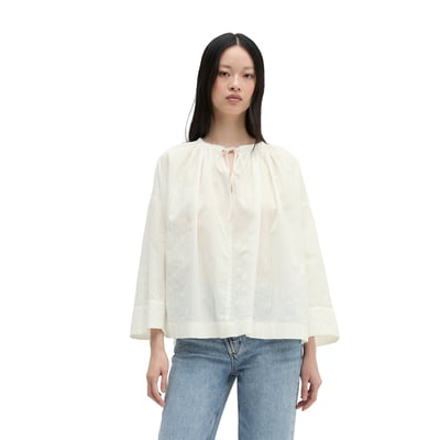 Tunique relaxed en voile de coton avec une fine broderie ajourée MARC O'POLO
