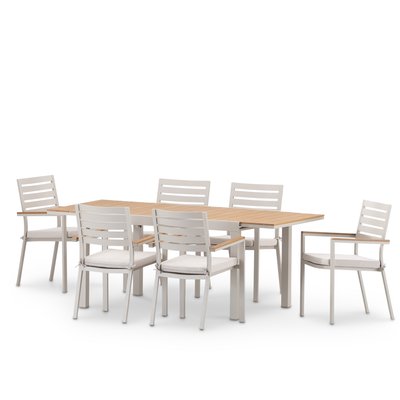 Salon de jardin, 6 chaises, OSAKA DEFORA HOME
