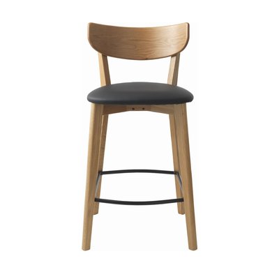 Lot de 2 chaises de bar en bois et simili H67cm - Aude DRAWER