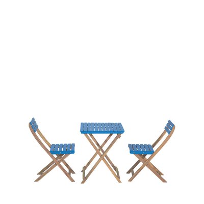 Ensemble table de jardin pliante bistrot et 2 chaises en bois- DANA DRAWER