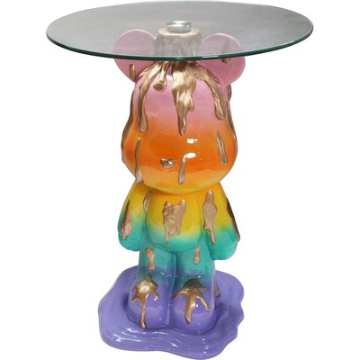 table dappoint design  en résine et verre urban chic RECOLLECTION