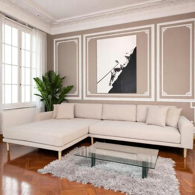 Canapé d'angle beige sable - côté gauche, 290 cm AMSTERDAM PIER IMPORT