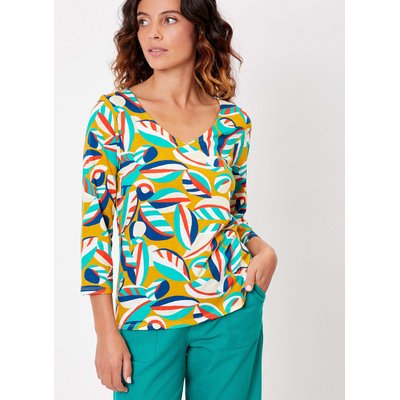 Tee-shirt coton flammé bio imprimé manches 3/4 GIANA LA FIANCÉE