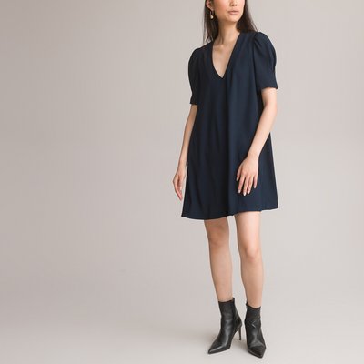 Robe courte, encolure V, manches courtes LA REDOUTE COLLECTIONS