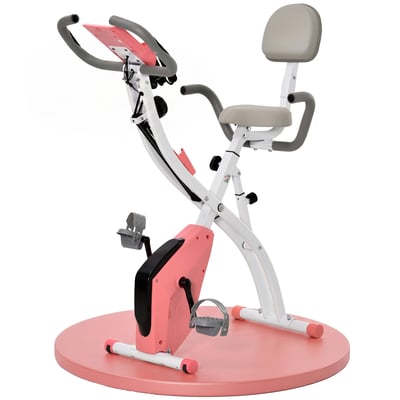 Vélo d'appartement magnétique Acier Blanc, HOMCOM
