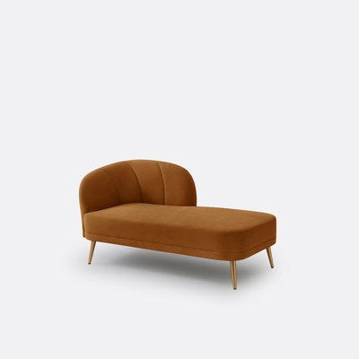 Longchair in fluweel, rechts, Leone LA REDOUTE INTERIEURS
