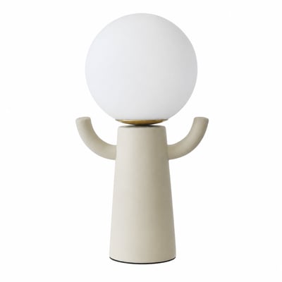Lampe en céramique et verre opalin - PAUL MAISON PAVANE