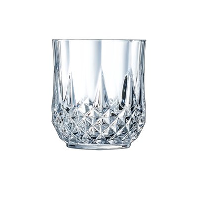 6 verres à eau vintage 32cl Longchamp - Cristal d'Arques - Verre ultra transparent au design vintage CRISTAL D ARQUES