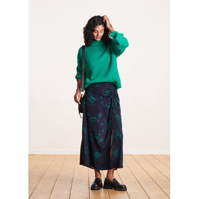 Jupe longue drappée à imprimé LA FEE MARABOUTEE