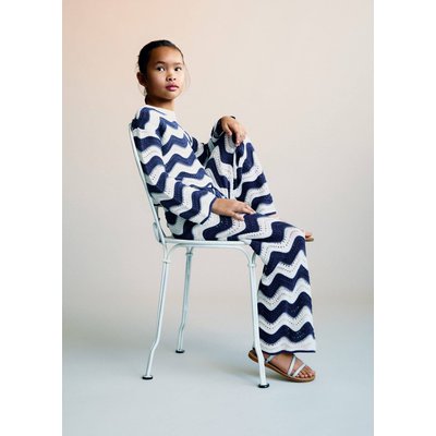 Pantalon en maille ajourée zigzag MANGO KIDS