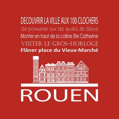Tableau Sur Toile Rouen ILLUSTRATION CEANOTHE