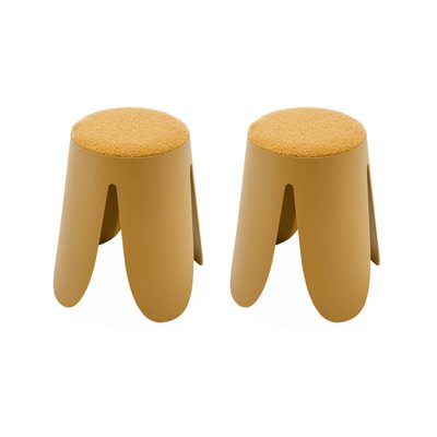 Tabouret empilable bouclette texturée (lot de 2) NIKI SWEEEK