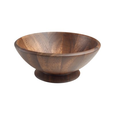 Saladier sur pied  25 cm en acacia T ET G WOODWARE