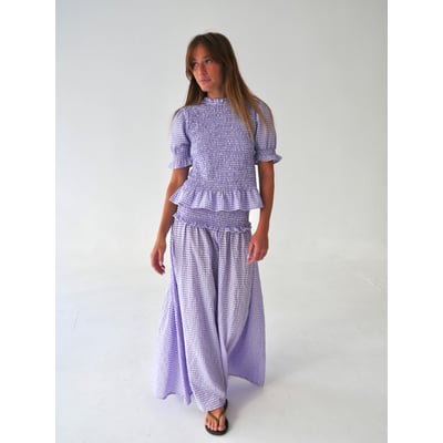 Jupe longue vichy taille smockée LEA MINDTRAVELER