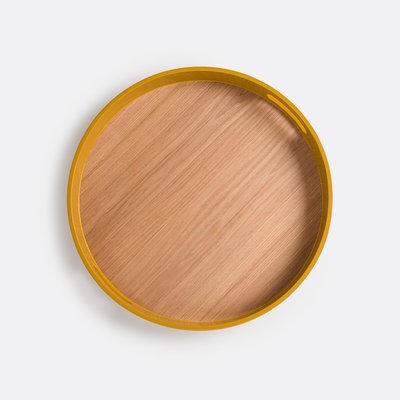 Tablett Nicolo, Eschenfurnier, Ø 45,5 cm LA REDOUTE INTERIEURS