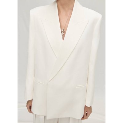 Blazer costume lyocell croisé MANGO