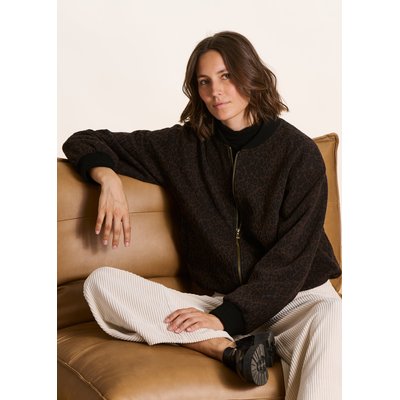 Blouson bomber en jacquard fantaisie LA FEE MARABOUTEE