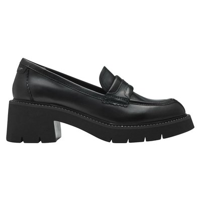 Mocassins em pele, com tacão TAMARIS